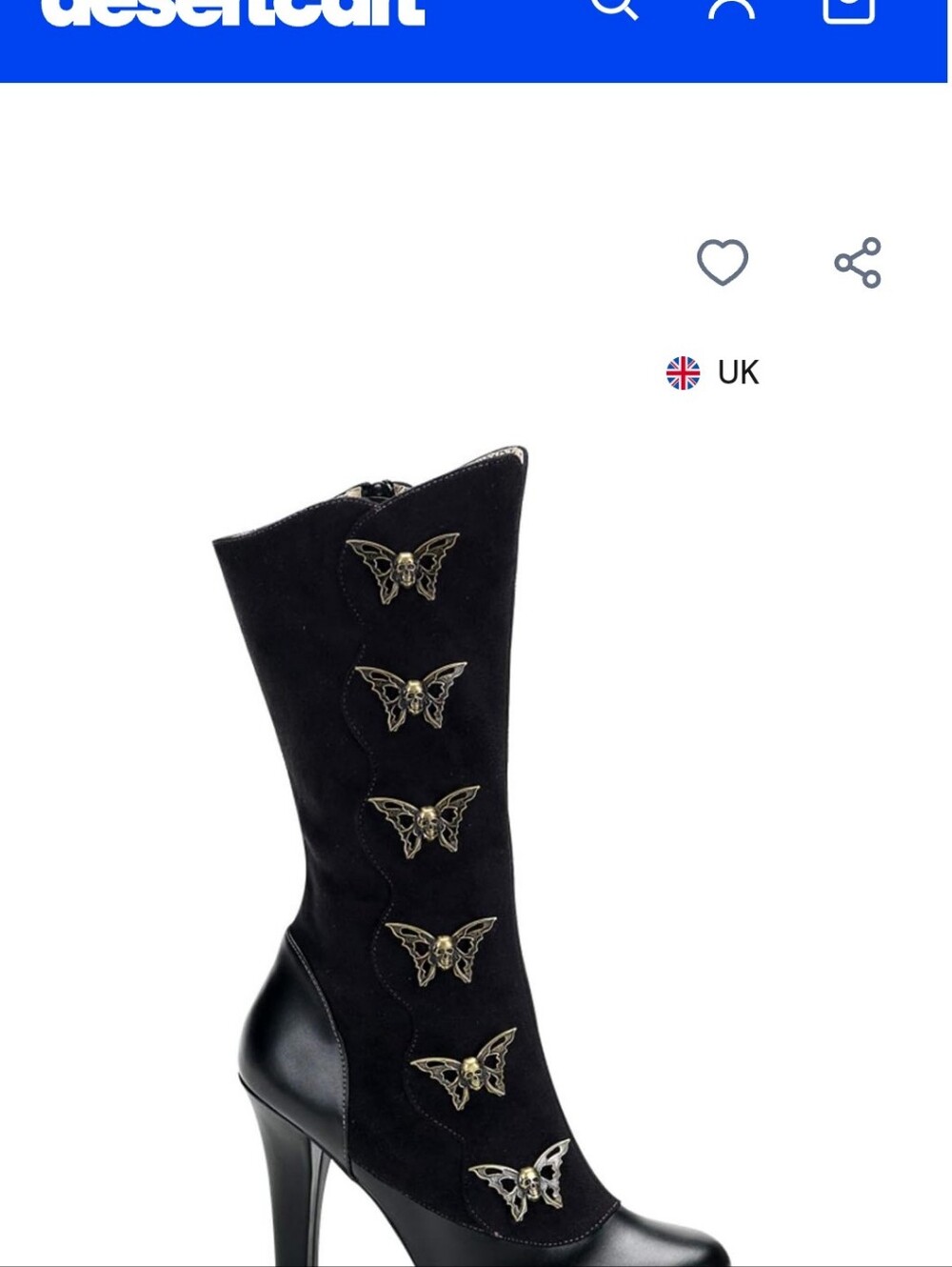 Demonia Mid-Calf Steampunk Boot, size 7